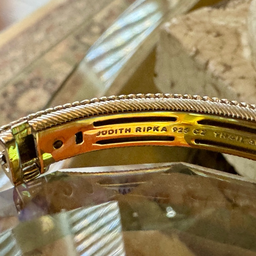 Judith Ripka London Blue and Crystal Bangle NWOT - Picture 7 of 12